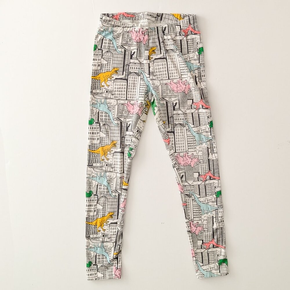 Girls' Dinosaur Print Leggings - Cat & Jack Cream M GUC